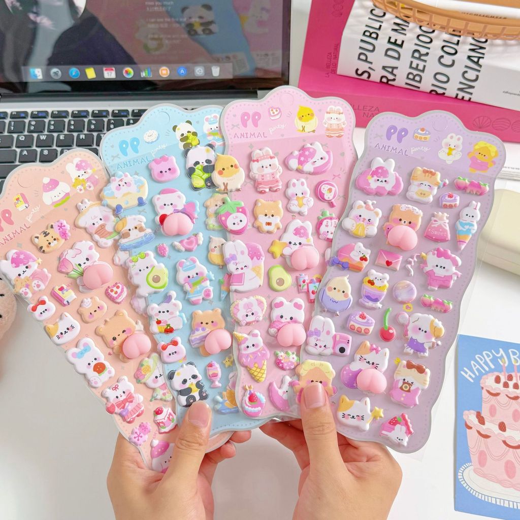 Phone Accessories For Kids - 4 Pieces 3D Soft Cute Butt
