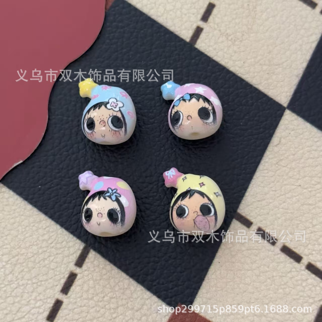 Phone Accessories Beads - 10pcs printed relief star hat yuyu
