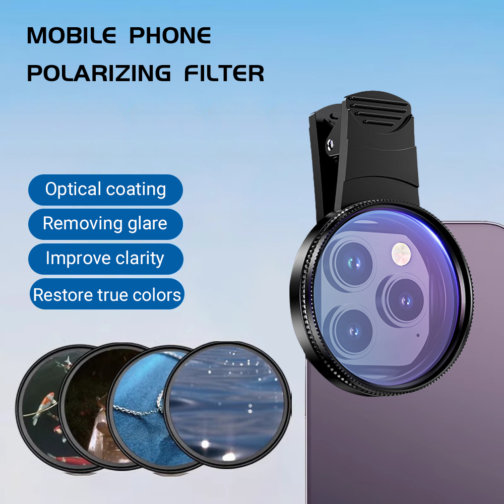 Phone Accessories For Android - 52MM Mobile Phone Lens Universal Polarizer