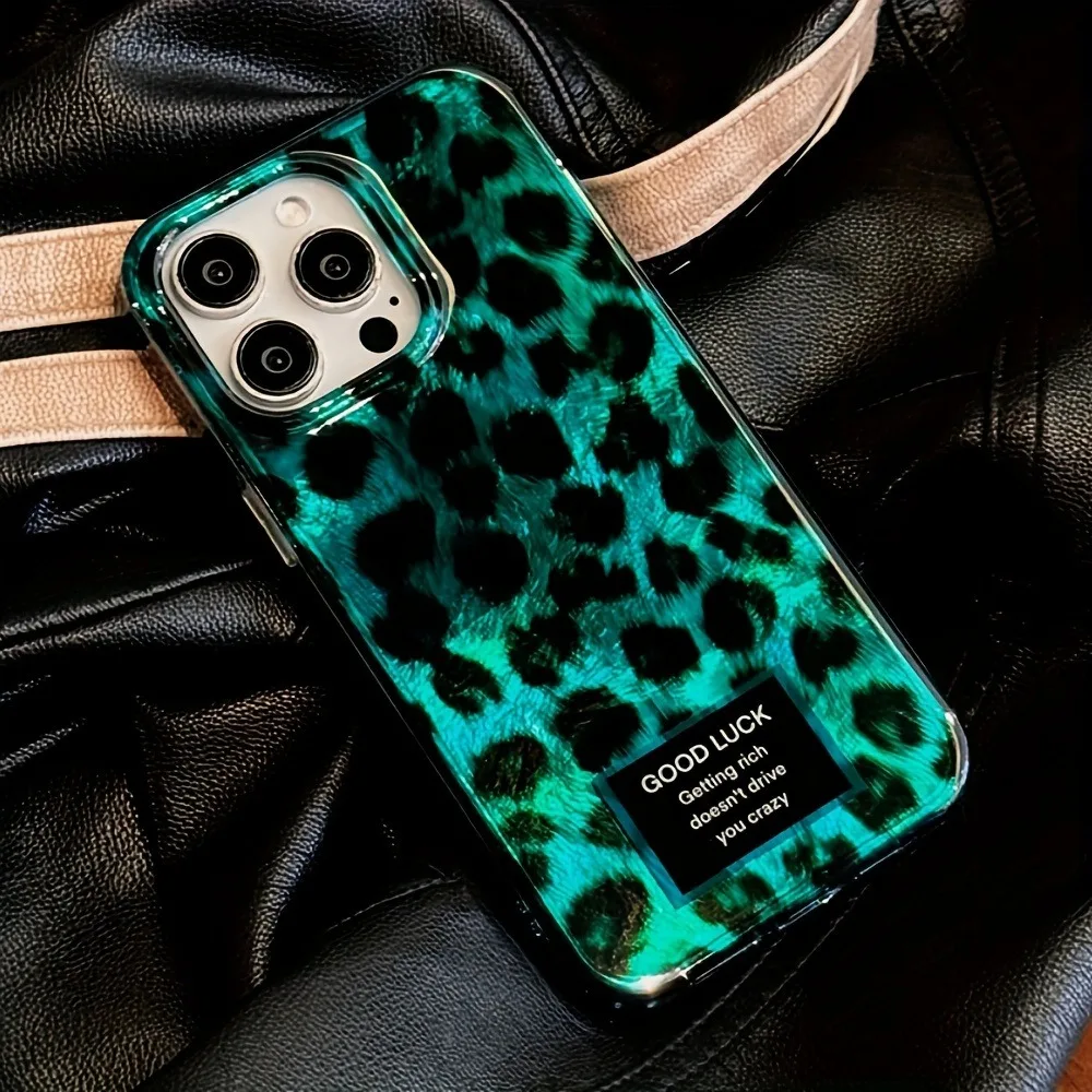 Phone Case Clear - Retro Laser Cute Leopard Print Phone