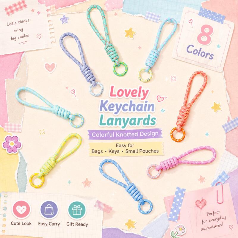 Phone Accessories For Android - 2~5pcs Colorful Braided Keychain Mobile Phone