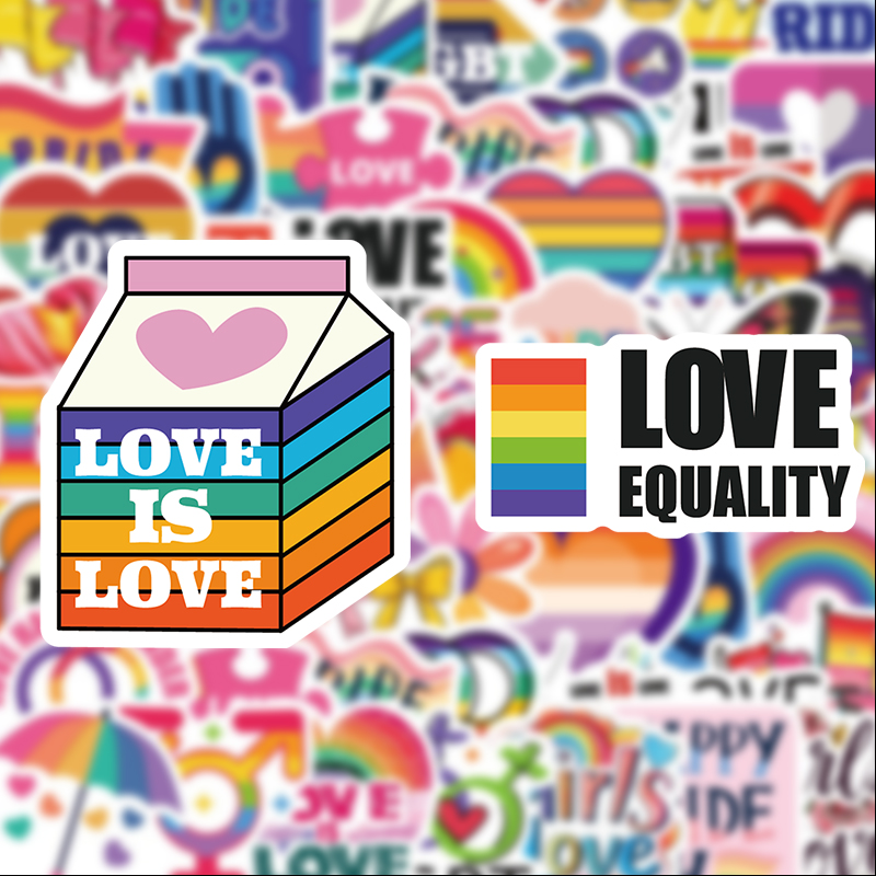 Phone Accessories For Your Car - 50 Rainbow Pride Themed Graffiti Stickers,