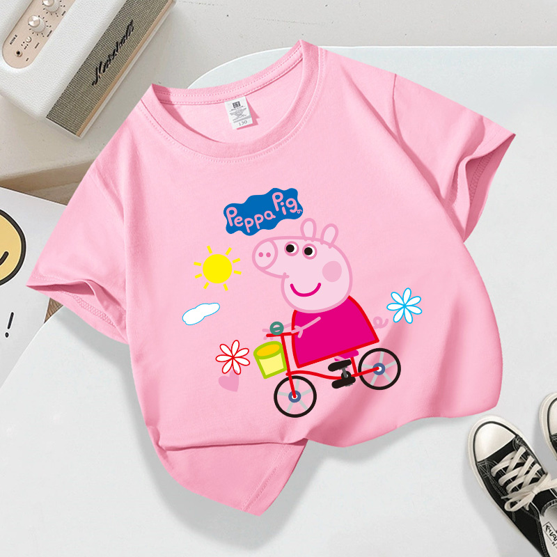 Phone Accessories On Top - Peppas Pig Series T-shirt Short Sleeve
