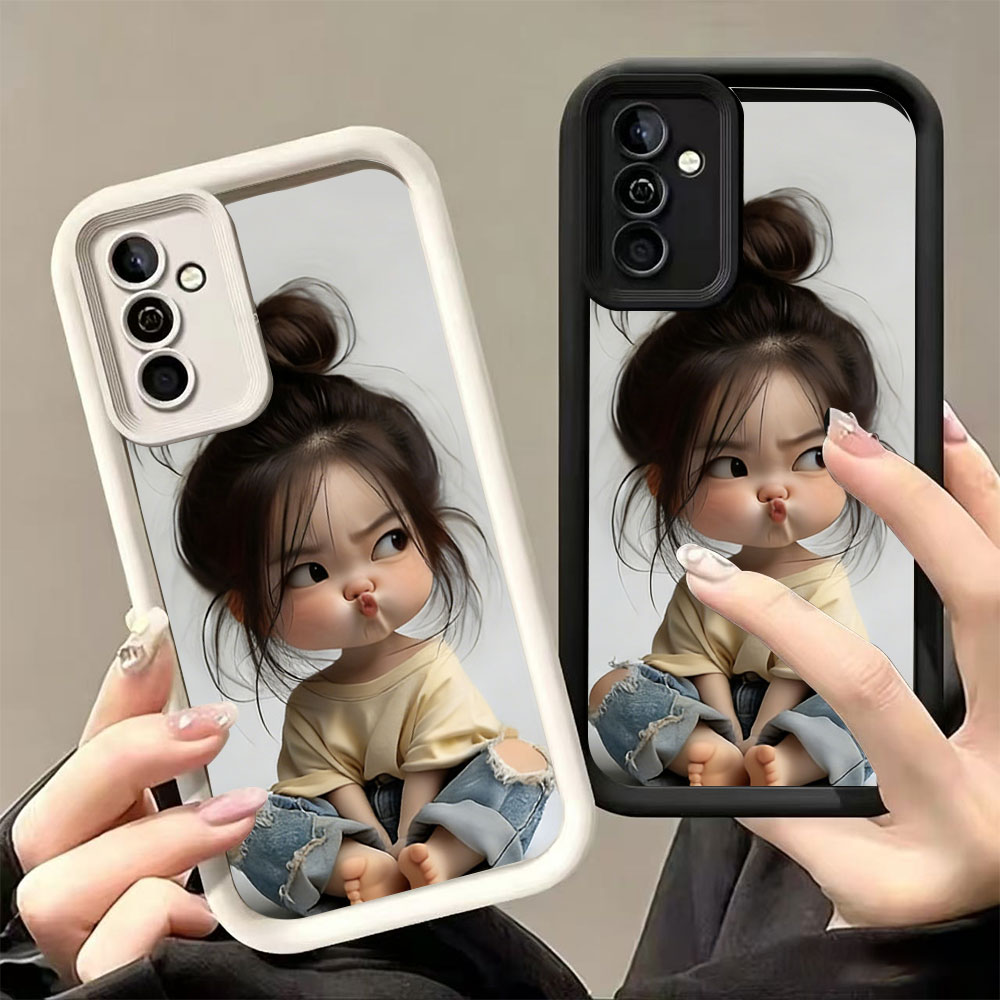 Phone Accessories For Girls - Meatball Head Girl Silicone Shockproof Phone