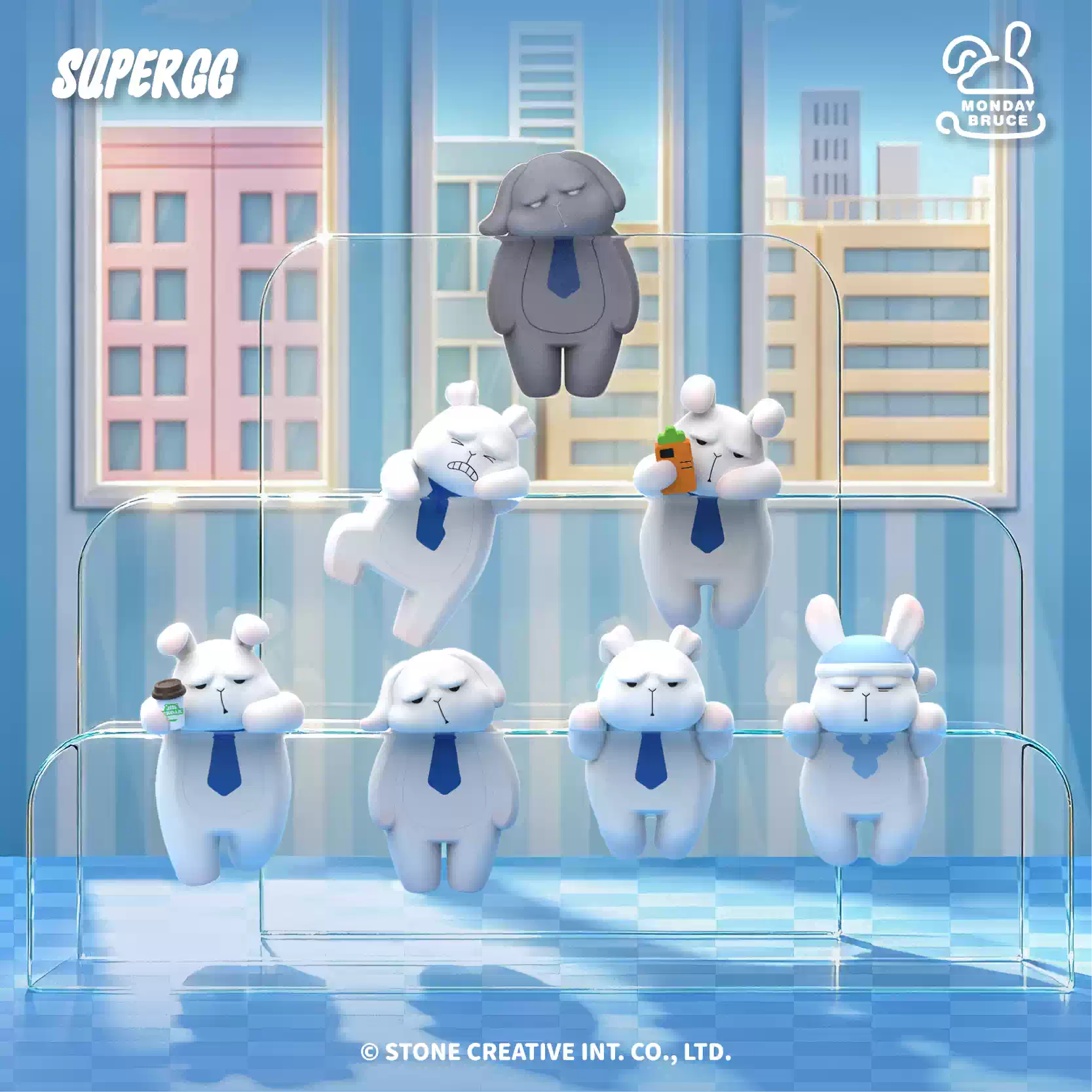 Phone Accessories Blind Box - Supergg Monday Bruce Series Blind Box