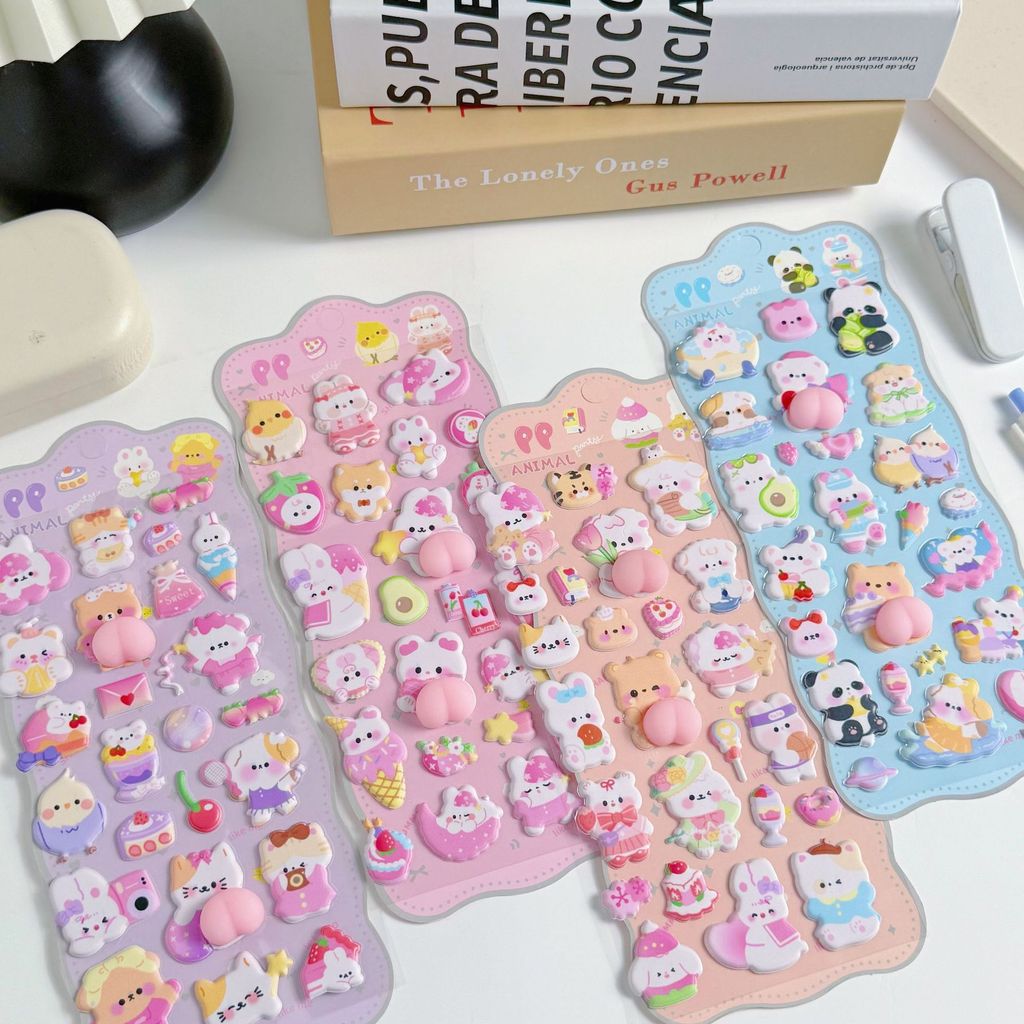 4 Pieces 3D Soft Cute Butt 3D  - Phone Accessories For Kids ulasan dan harga