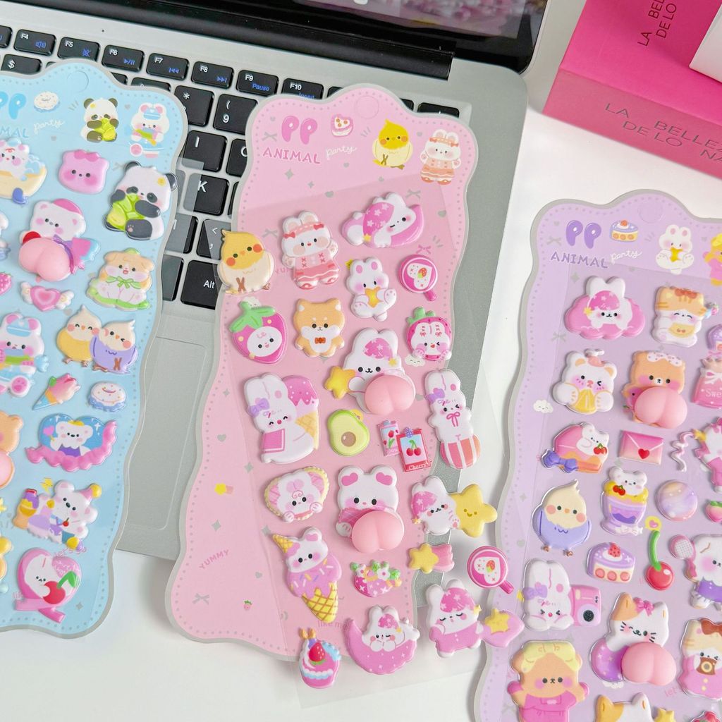 4 Pieces 3D Soft Cute Butt 3D  - Phone Accessories For Kids ulasan dan harga