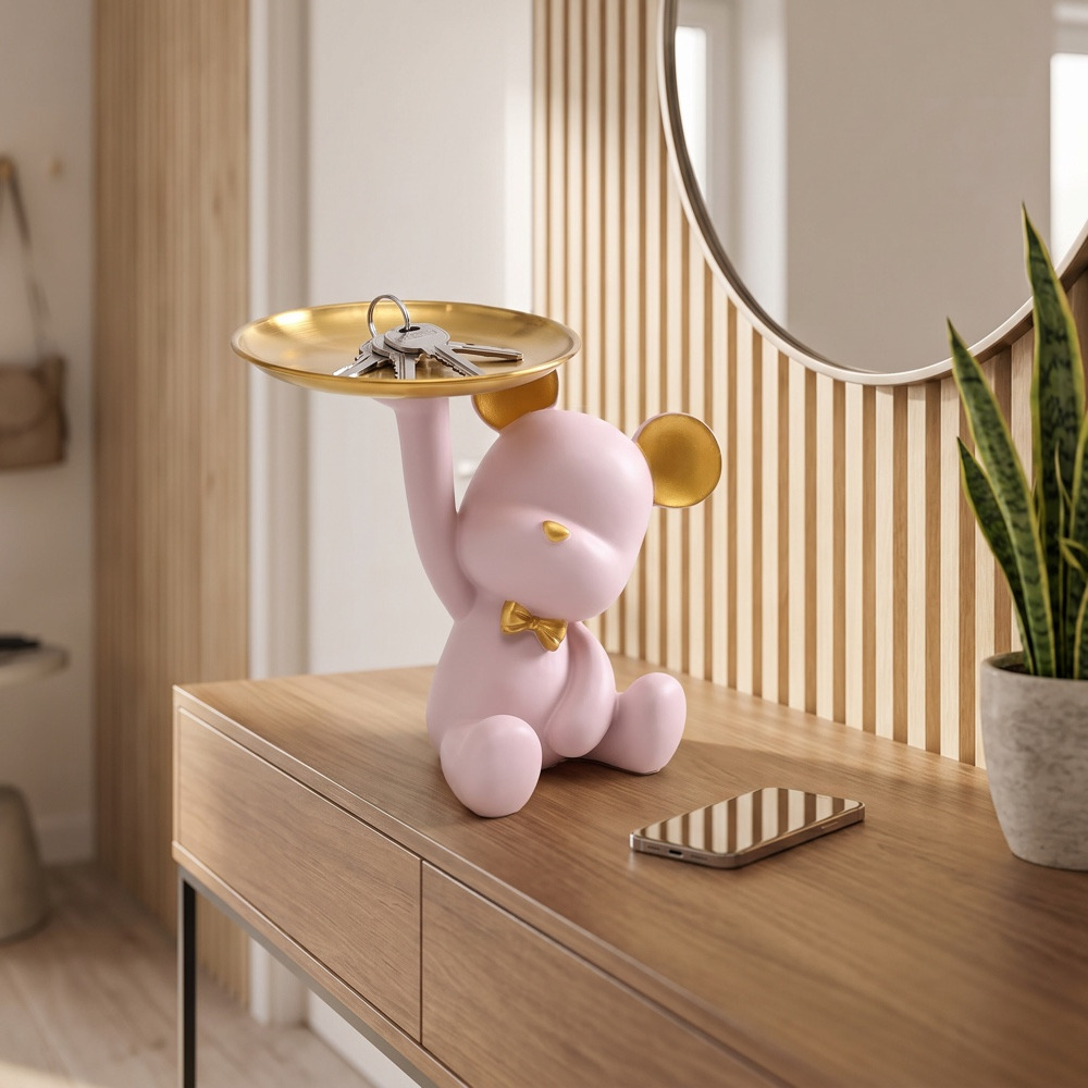 Aesthetic Bear Car Key Tray Vi - Phone Accessories For Your Car ulasan dan harga