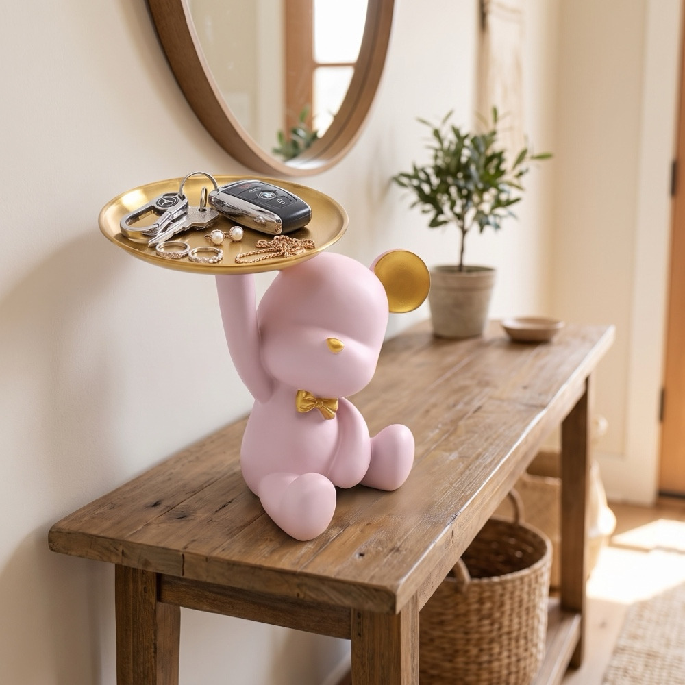 Aesthetic Bear Car Key Tray Vi - Phone Accessories For Your Car ulasan dan harga