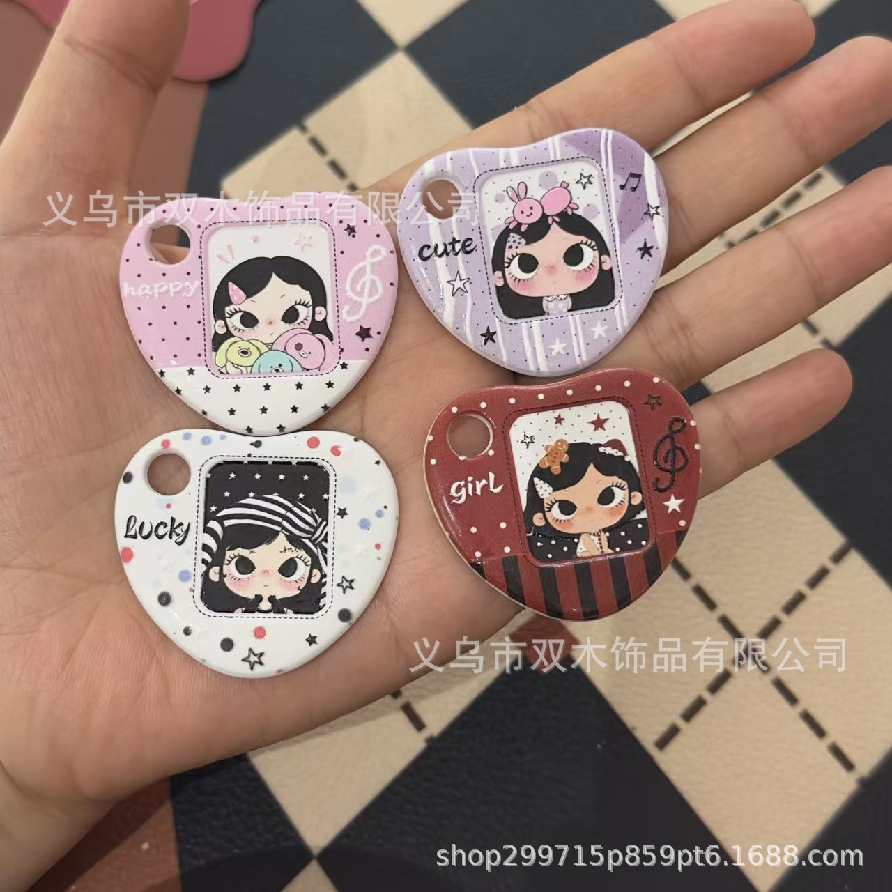 10pcs Printed Relief Little Gi - Phone Accessories Beads ulasan dan harga