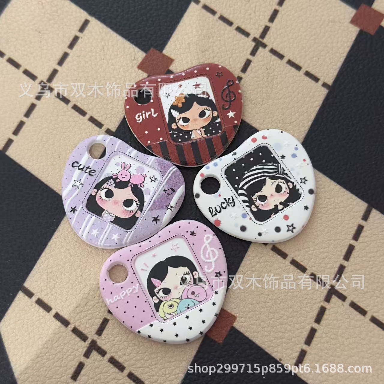 10pcs Printed Relief Little Gi - Phone Accessories Beads ulasan dan harga