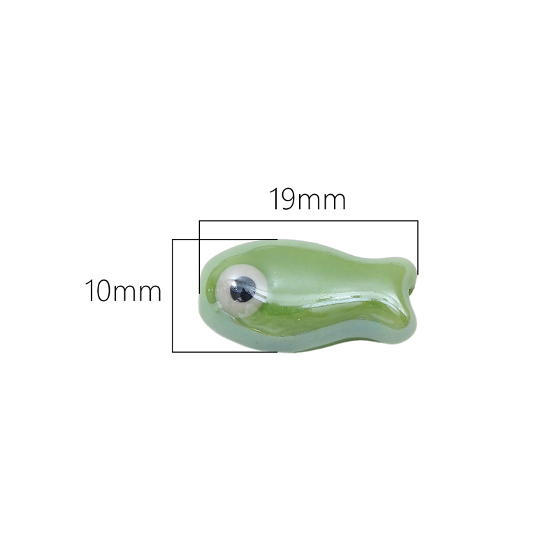 10Pcs Vintage Fish Ceramic Bea - Phone Accessories Beads ulasan dan harga
