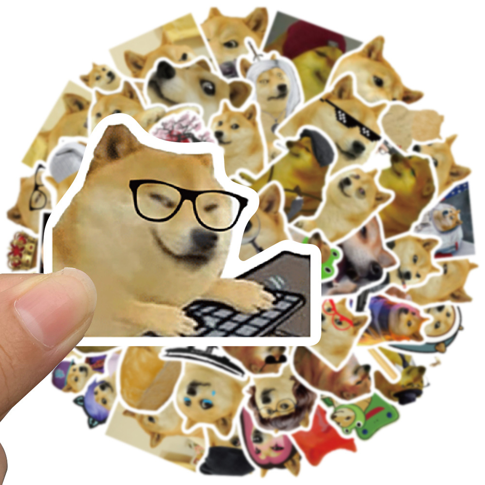 50Pcs Funny Doge MEME Stickers - Phone Accessories For Kids ulasan dan harga