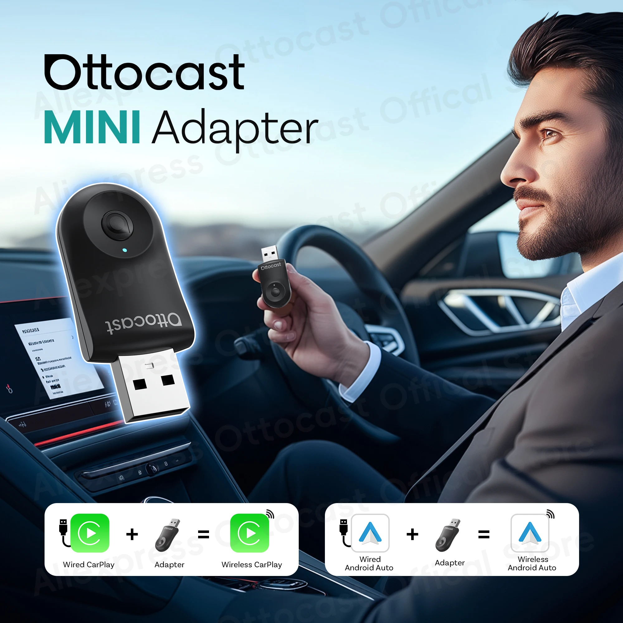 2026 New OTTOCAST MINI Wireles - Phone Accessories For Android ulasan dan harga