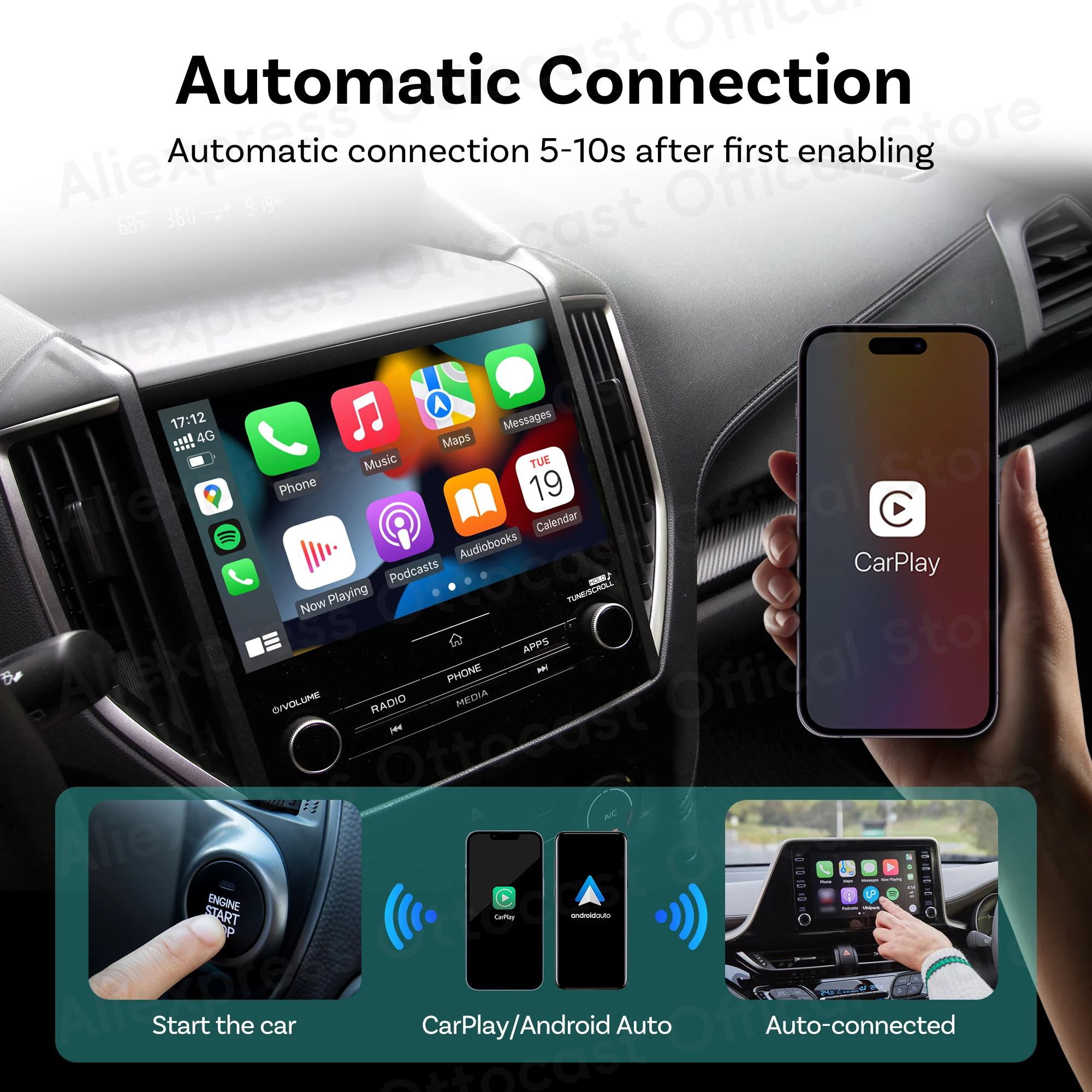2026 New OTTOCAST MINI Wireles - Phone Accessories For Android ulasan dan harga