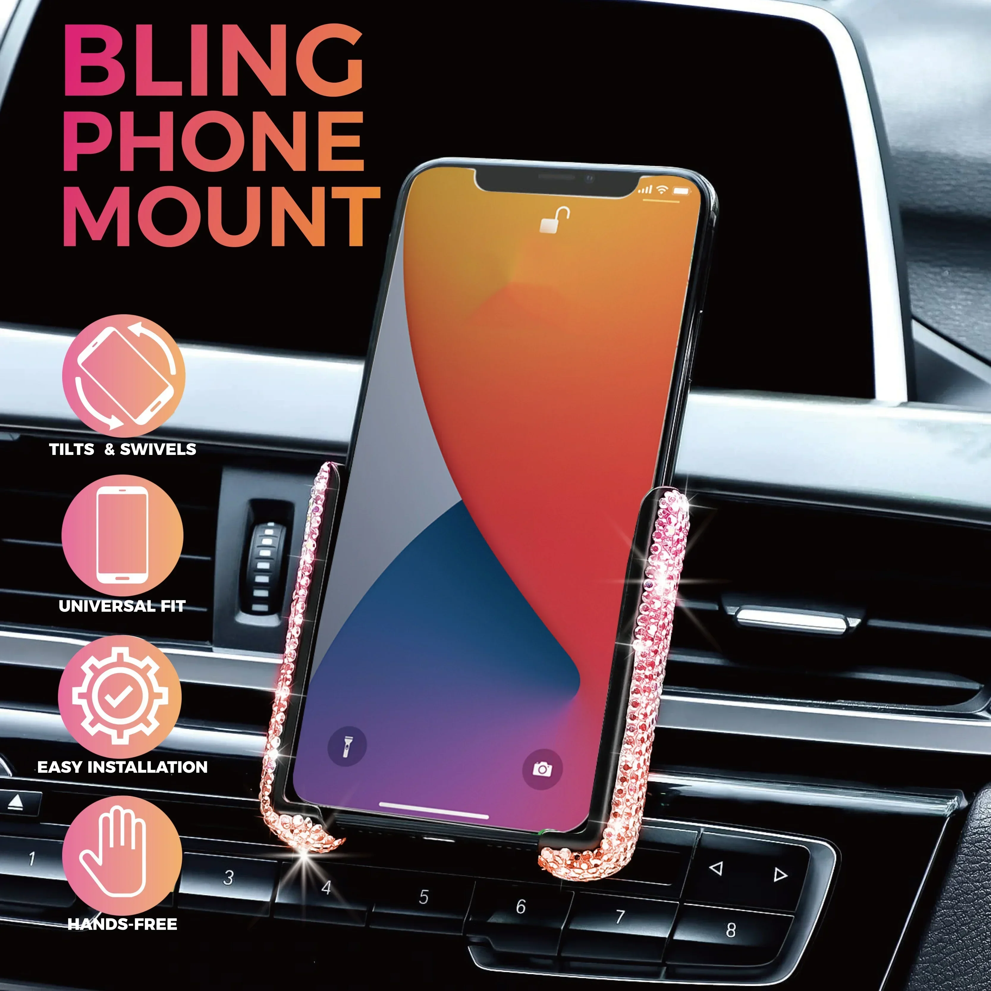 NEW Car Phone Holder Diamond C - Phone Accessories For Android ulasan dan harga