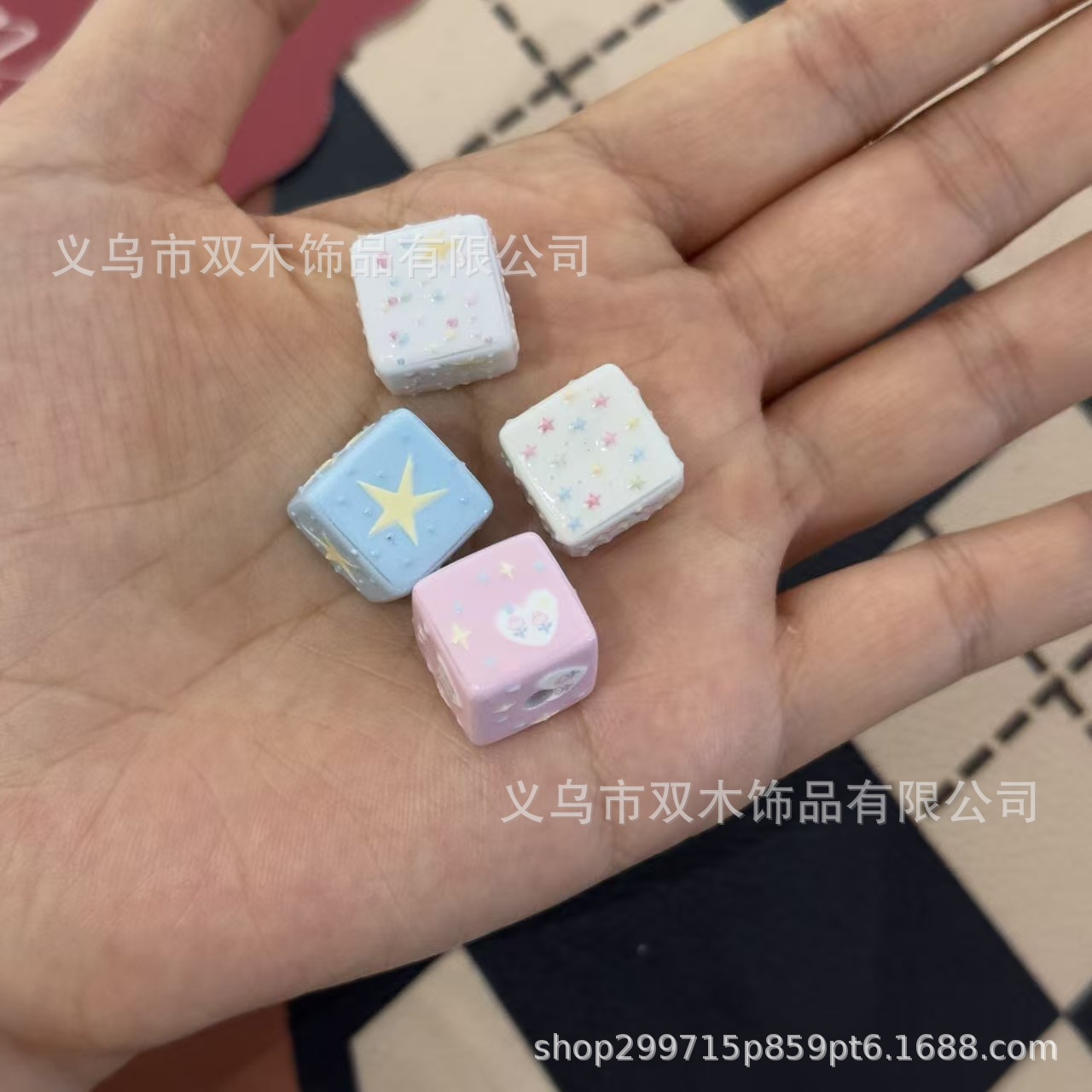 10pcs 14mm printed relief rain - Phone Accessories Beads ulasan dan harga
