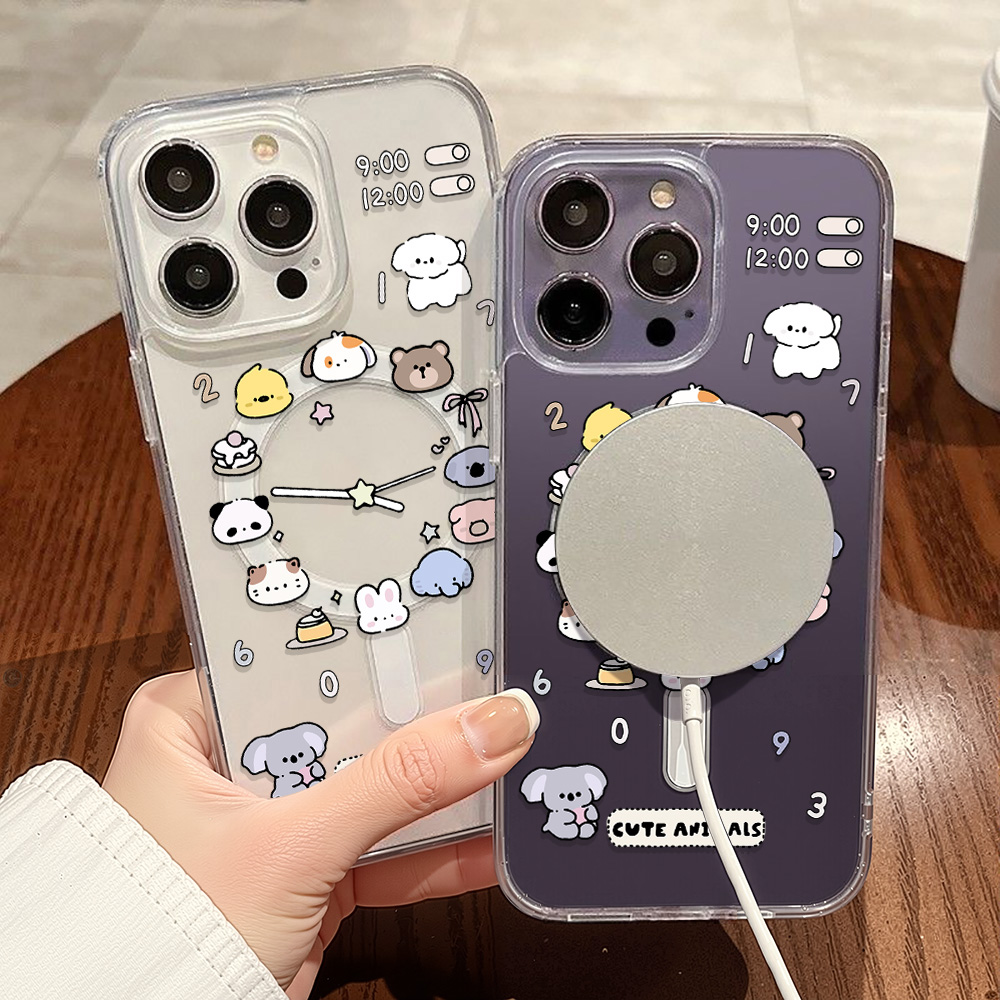 Cute Cartoon Animals Phone Cas - Magsafe Wireless Charger ulasan dan harga