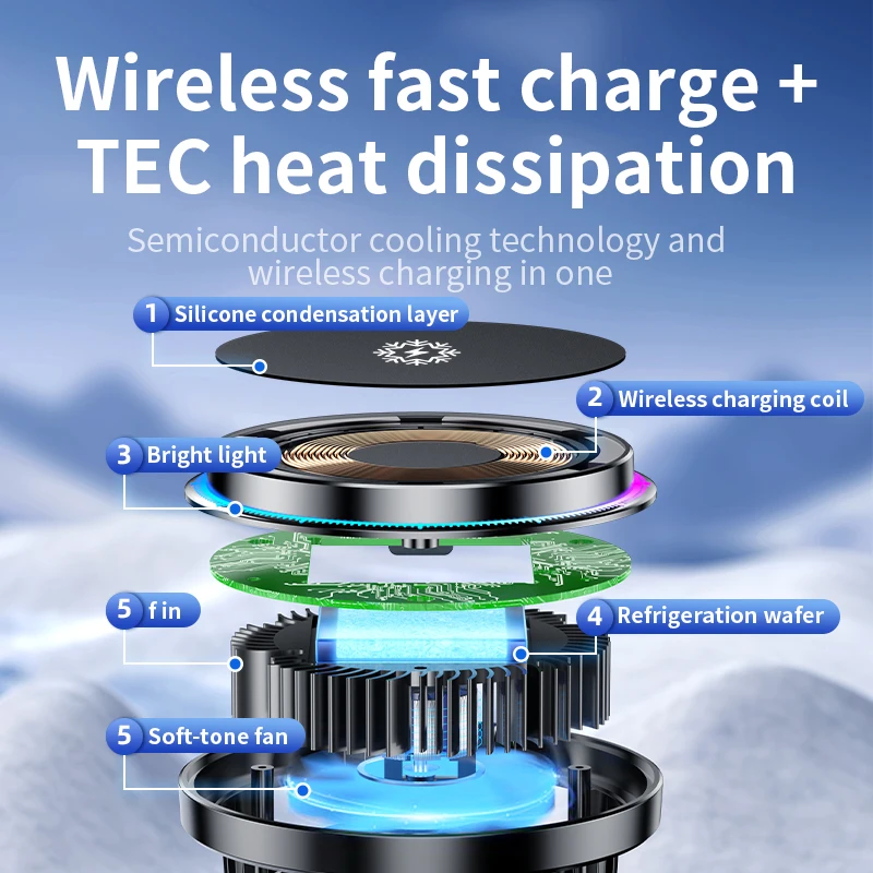 Ice Cooling Magnetic Wireless  - Phone Cooling Fan ulasan dan harga
