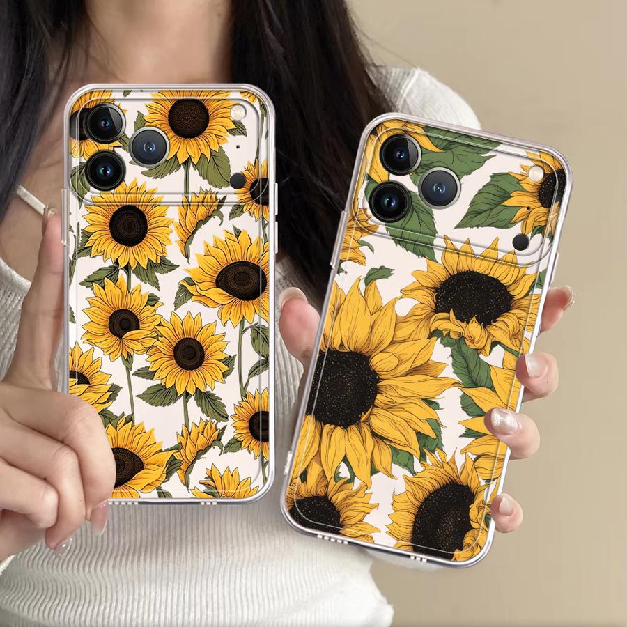 Cute Sunflower Pattern Case fo - Phone Case Clear ulasan dan harga