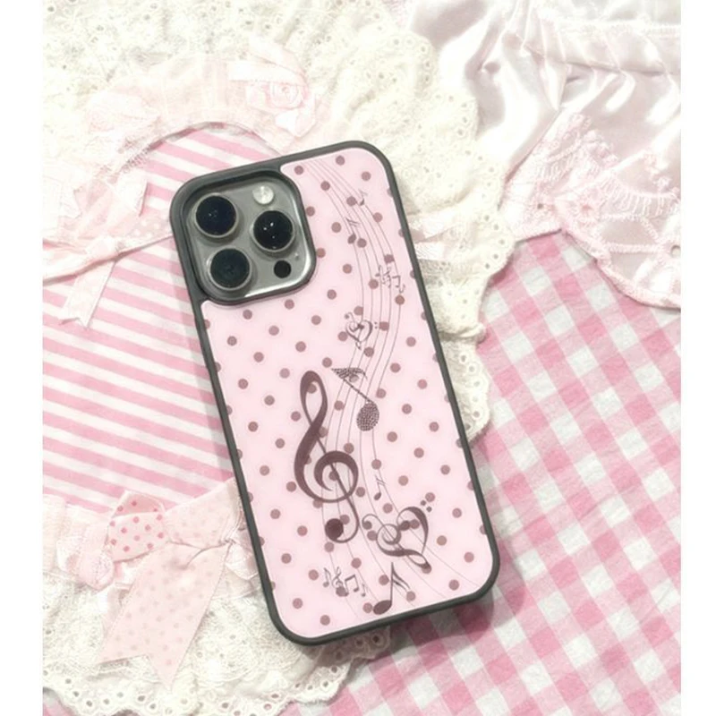Korean ins Pink Brown Polka Do - Phone Accessories For Girls ulasan dan harga