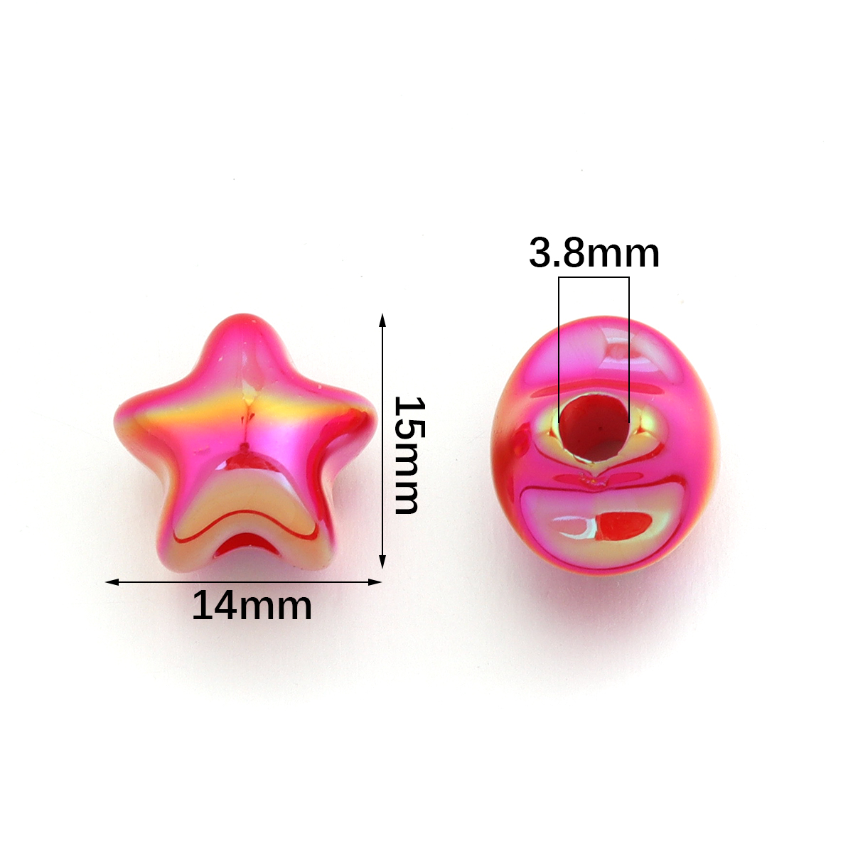 10pcs 14x15mm Acrylic Colorful - Phone Accessories Beads ulasan dan harga