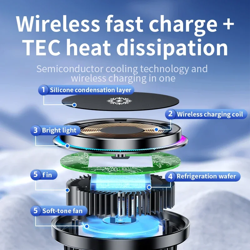 ice Cooling Magnetic Wireless  - Phone Cooling Fan ulasan dan harga