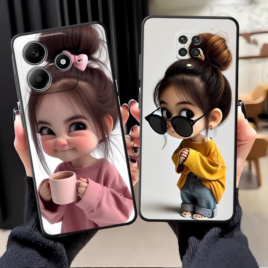 Cartoon Girl Pattern Funda Pho - Phone Accessories For Girls ulasan dan harga
