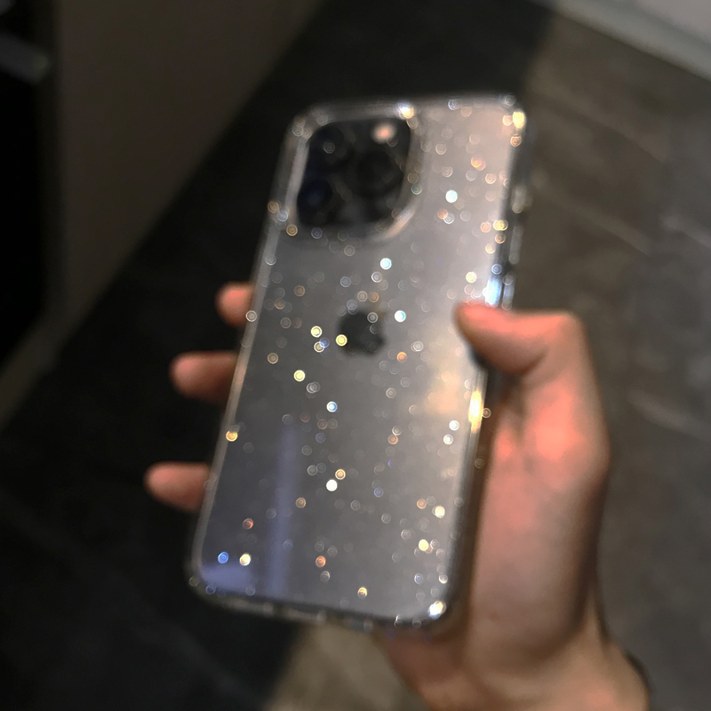 Transparent Simple Glitter Pho - Phone Case Clear ulasan dan harga