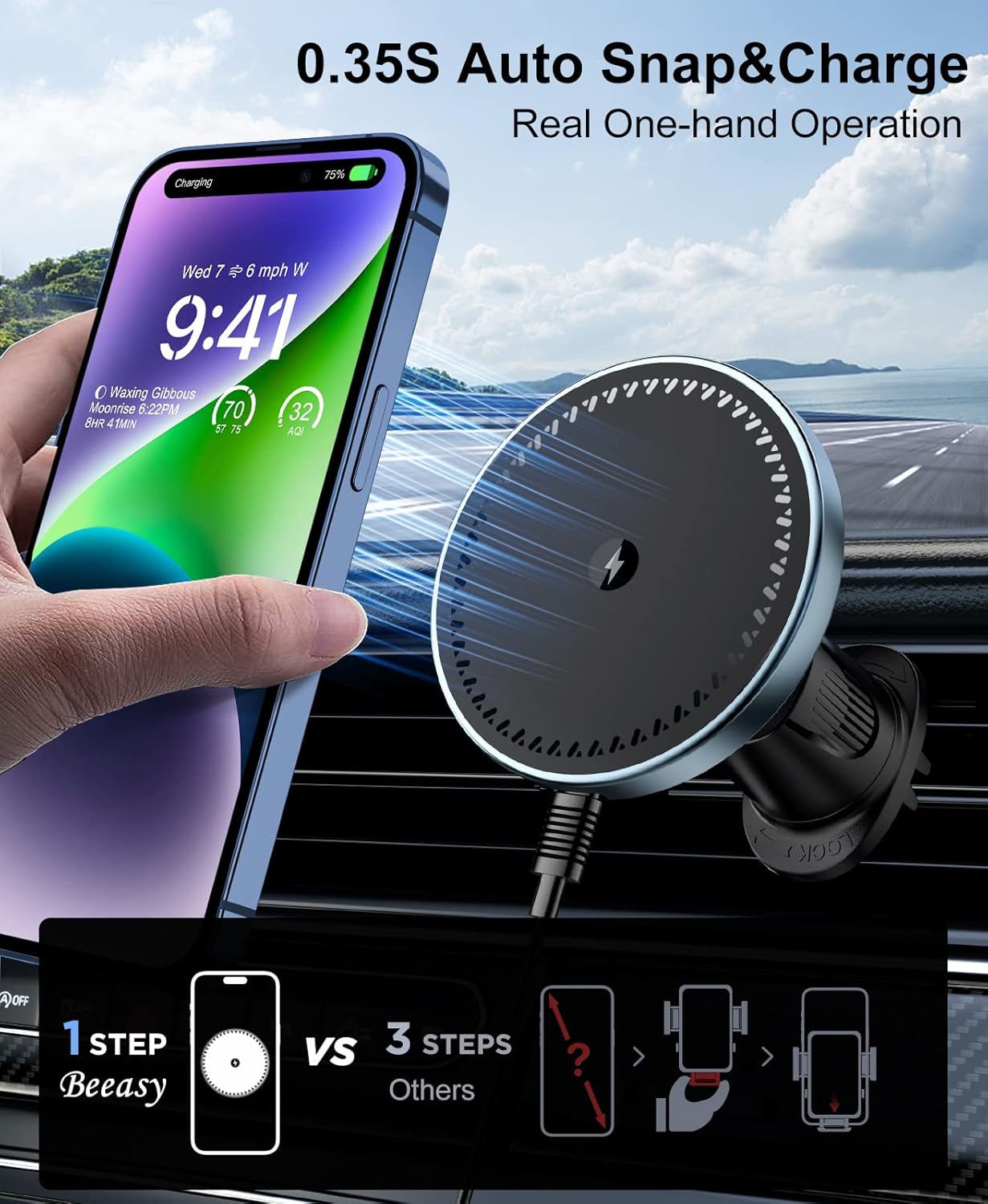 UYUXIO Magnetic Car Mount Phon - Phone Cooling Fan ulasan dan harga