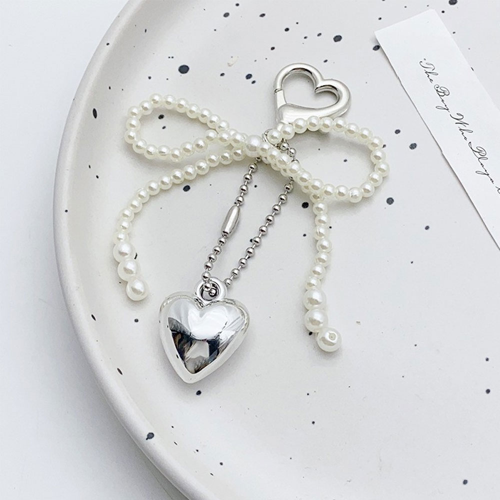 Korean Cute Bow Pearl Phone Pe - Phone Accessories For Android ulasan dan harga