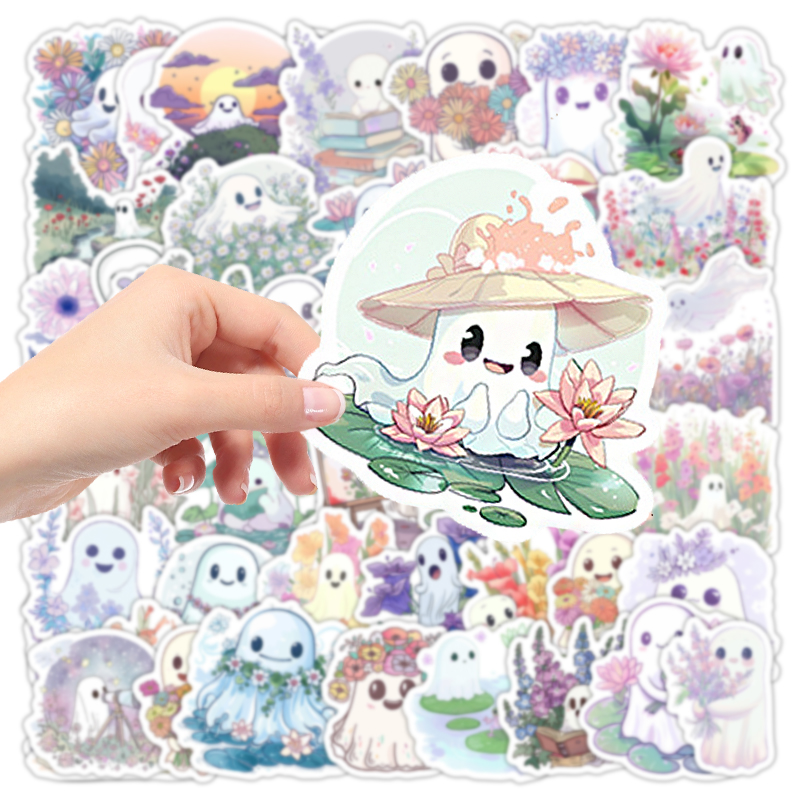 50PCS Cute White Ghost Graffit - Phone Accessories For Kids ulasan dan harga