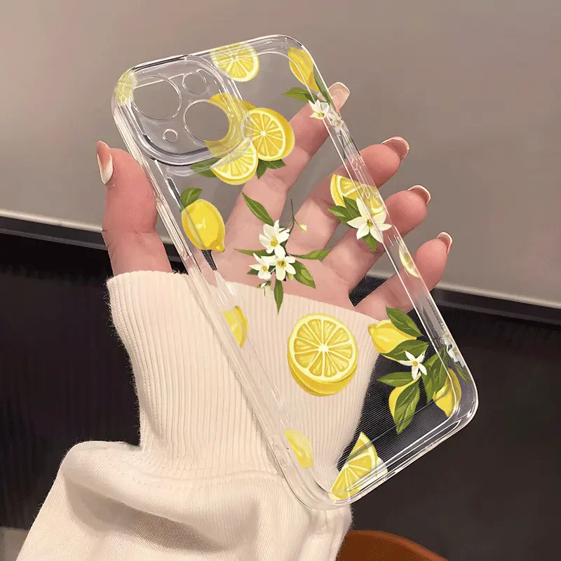 Summer Fruit Lemon Flower Clea - Phone Case Clear ulasan dan harga