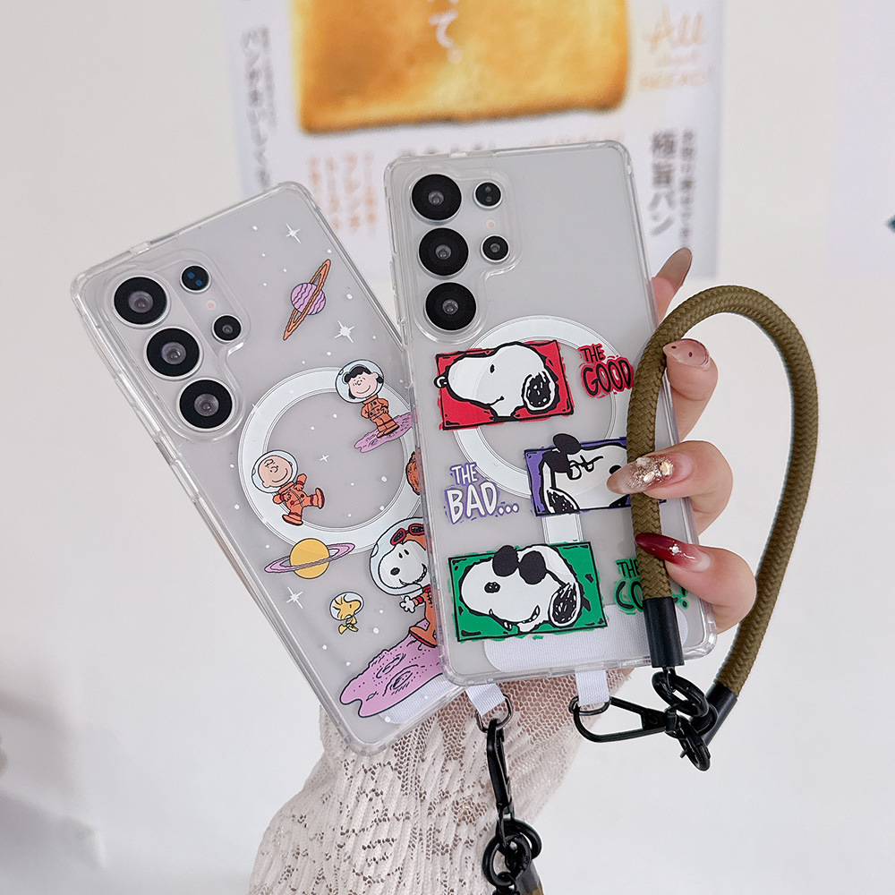 Cute Cartoon Snoopy Charlie Br - Magsafe Wireless Charger ulasan dan harga