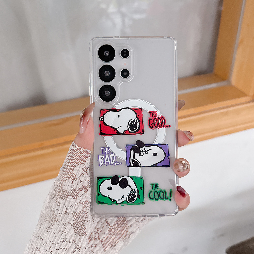 Cute Cartoon Snoopy Charlie Br - Magsafe Wireless Charger ulasan dan harga
